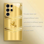 Premium Gold Metallic Glass Hard Case