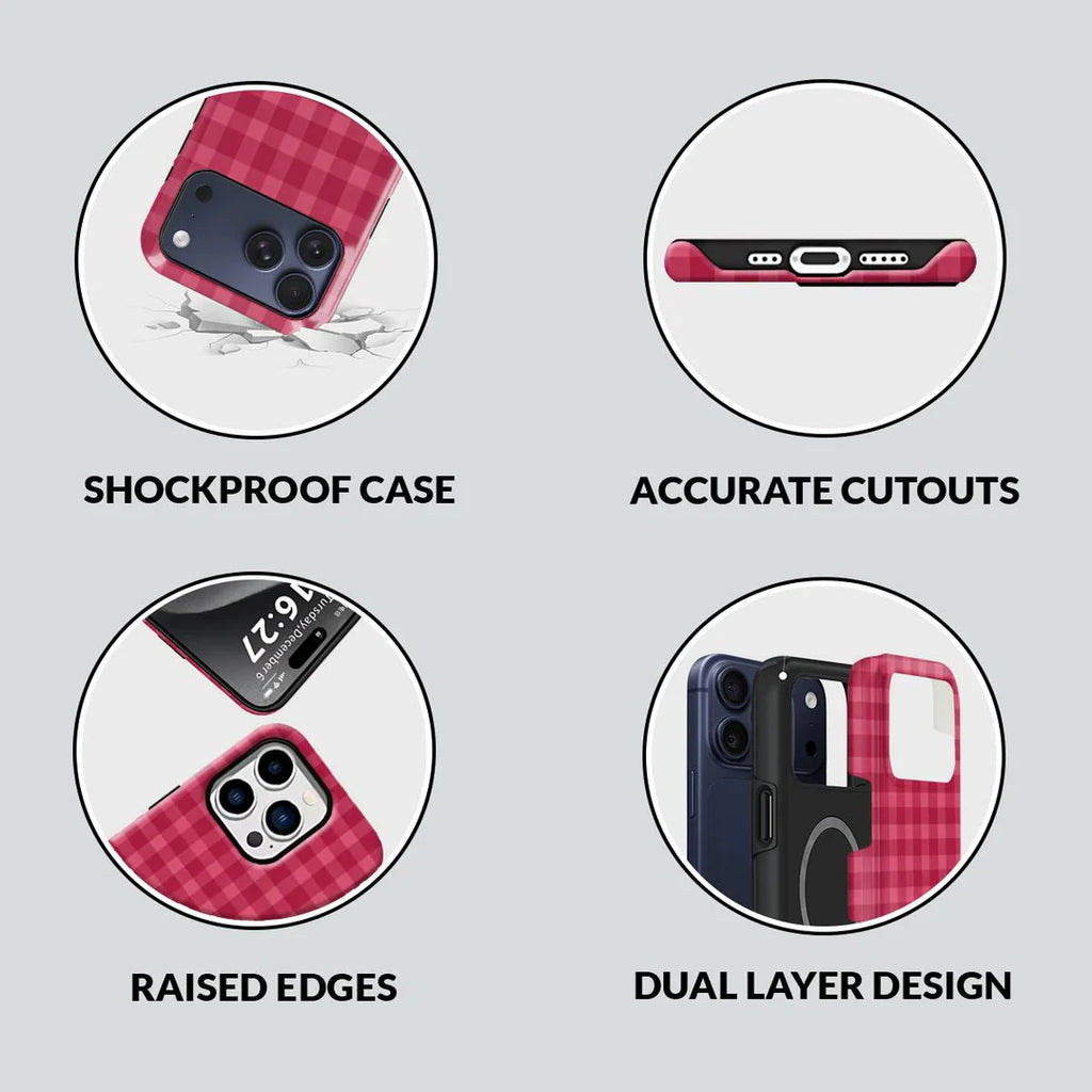 Fall Pomegrate Plaid Case