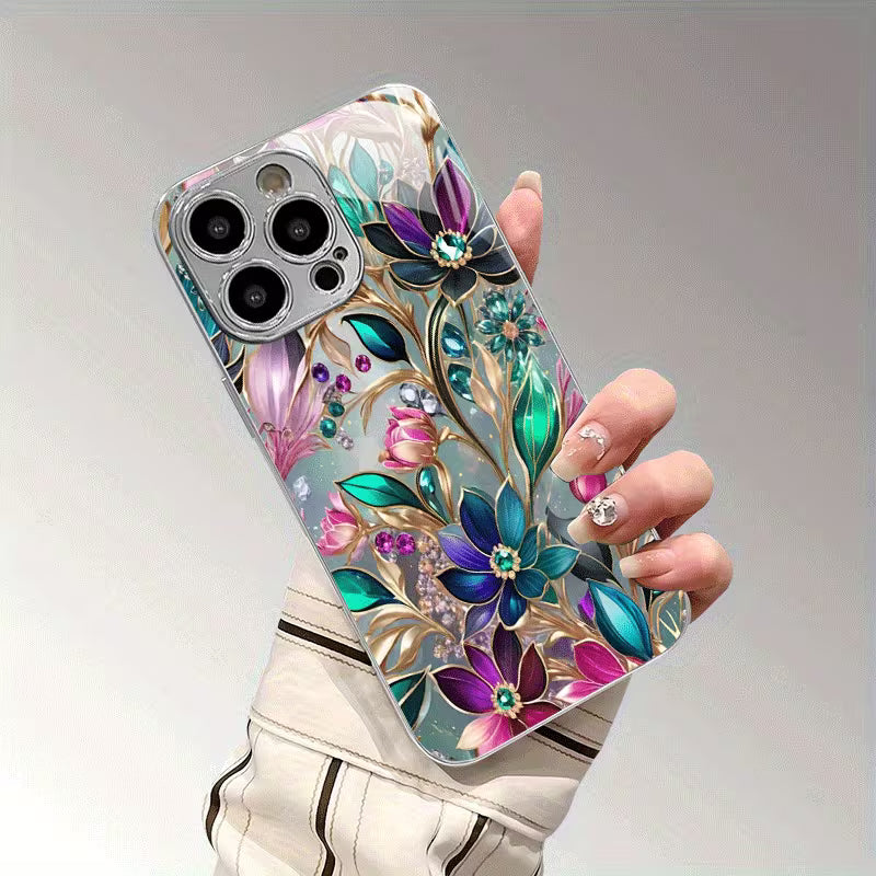 Luxurious Colored Patterned Glass  Case