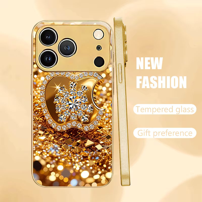 SnowFlake Gold Glass Case