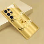 Premium Gold Metallic Glass Hard Case