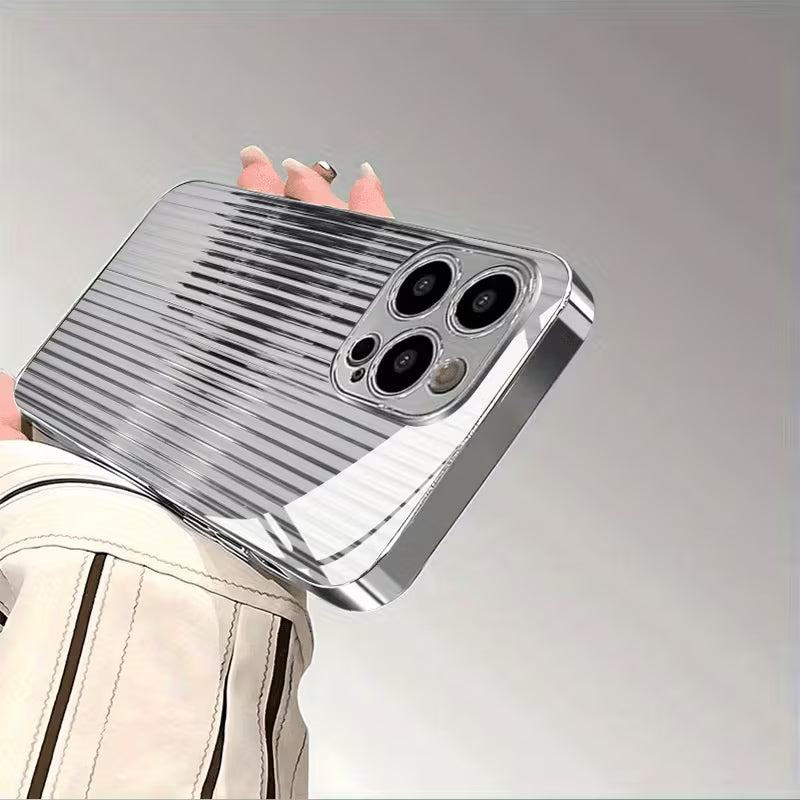 Vertical Stripe Electroplated Case