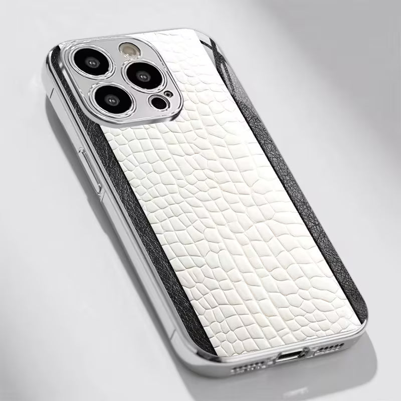 Crocodile Pattern Electroplated Case