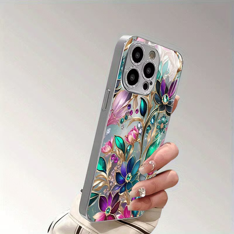 Luxurious Colored Patterned Glass  Case