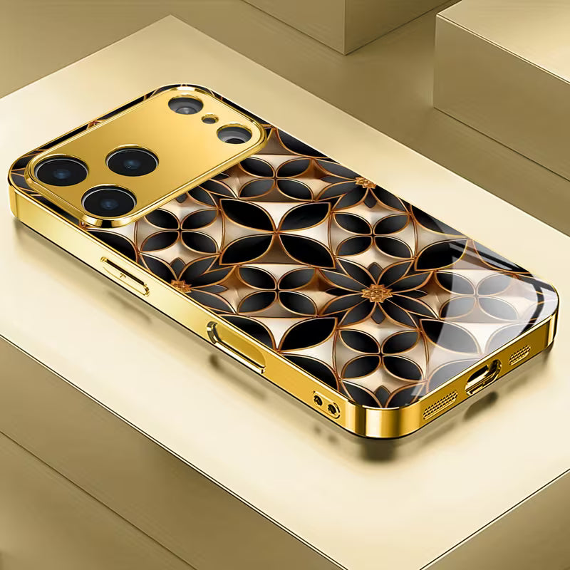 Golden Patterned Electroplated Case