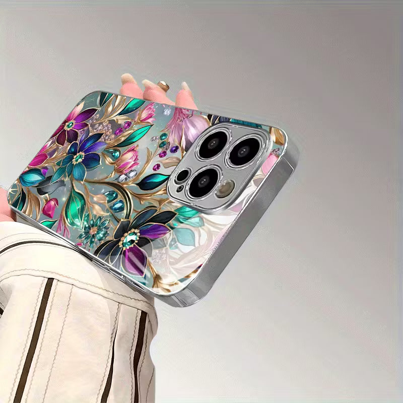 Luxurious Colored Patterned Glass  Case