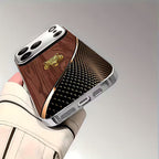 Golden Tiger Wood Grain Glass Case