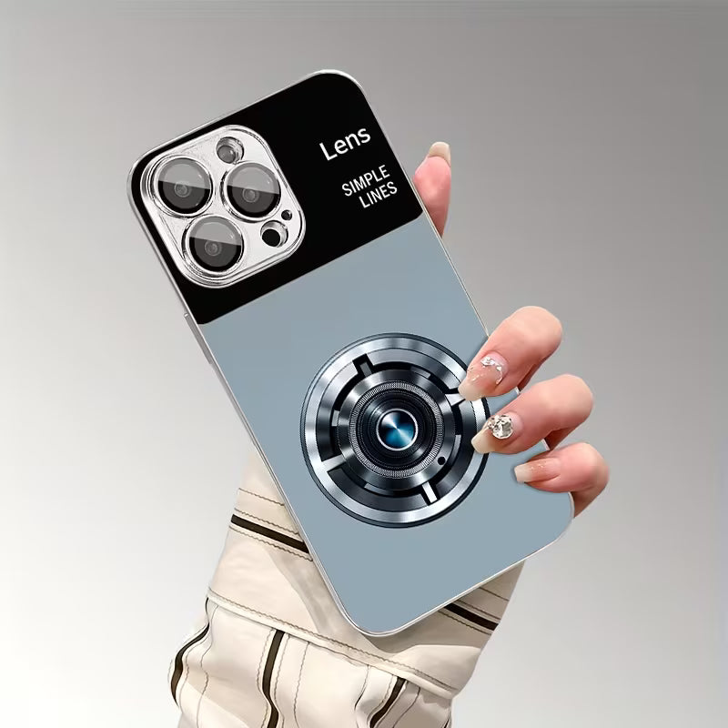 Premium Electroplated Silver Glass Case