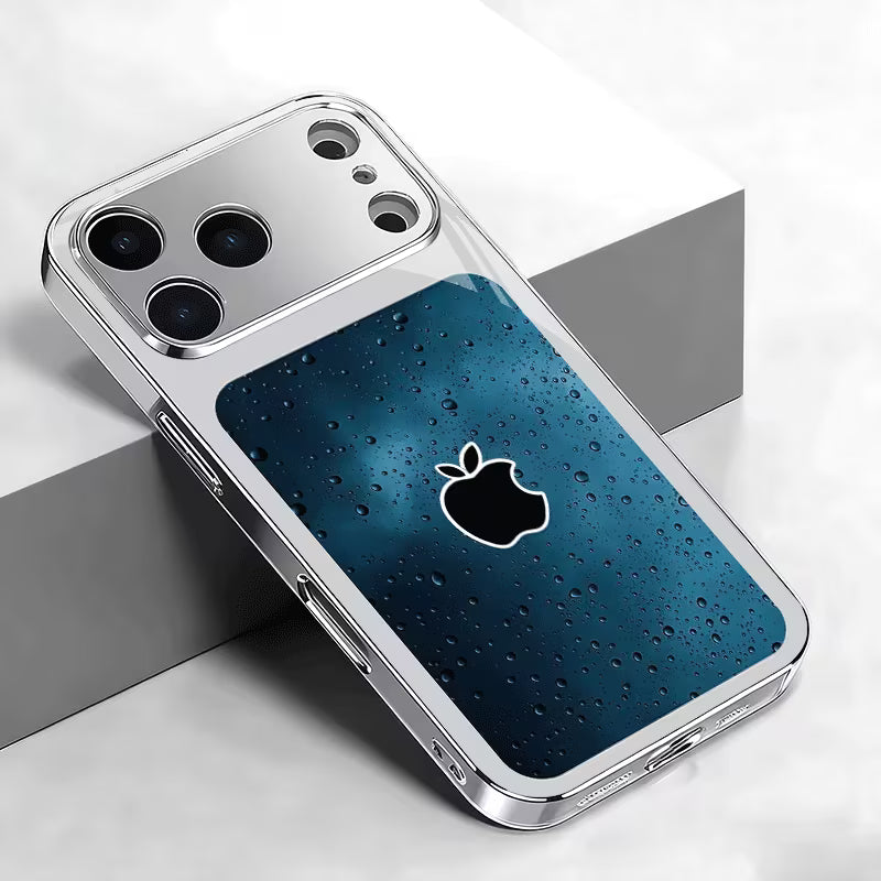 Blue Glass Electroplated Glass Case