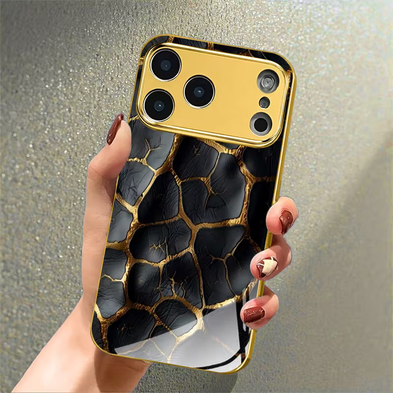 Luxury Golden Textured Electroplated Case