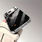 Maple Leaf Patterned Electroplated glass Case