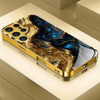 Beautiful Stone Pattern Electroplated Golden Case