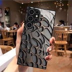 Metallized Honeycomb Texture Premium Glass Case
