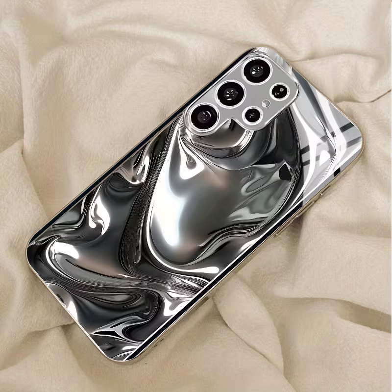 Trendy Metallic Glossy Stereoscopic Holographic Case