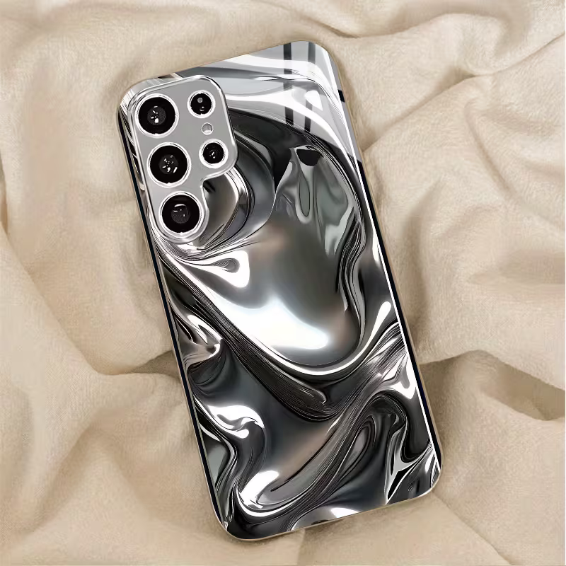 Trendy Metallic Glossy Stereoscopic Holographic Case