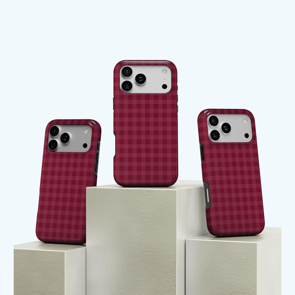 Fall Pomegrate Plaid Case