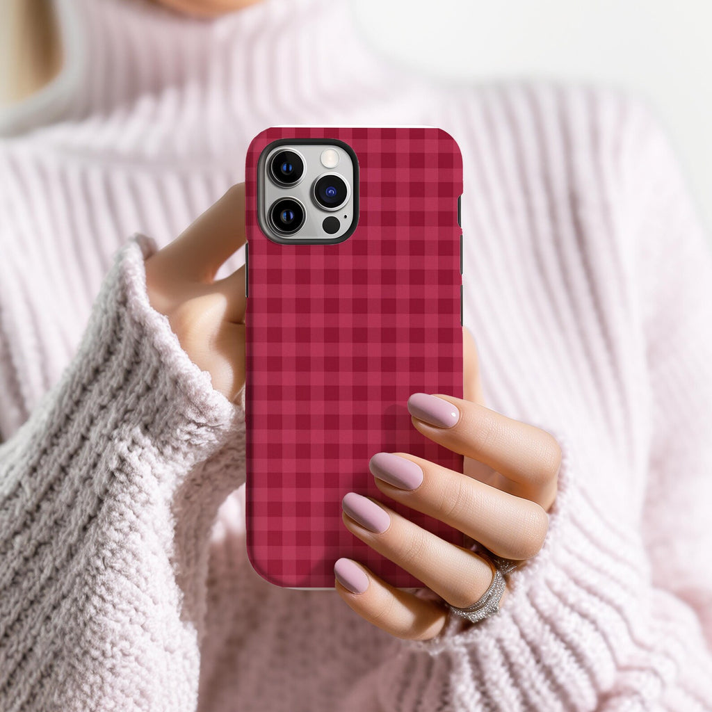 Fall Pomegrate Plaid Case