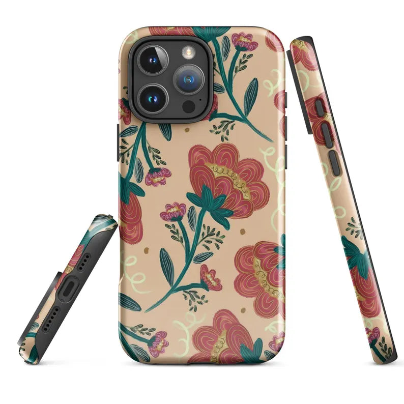 Whimsical Floral Sketch Case