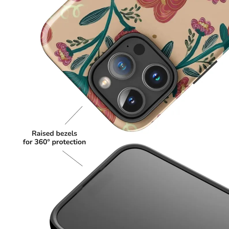 Whimsical Floral Sketch Case