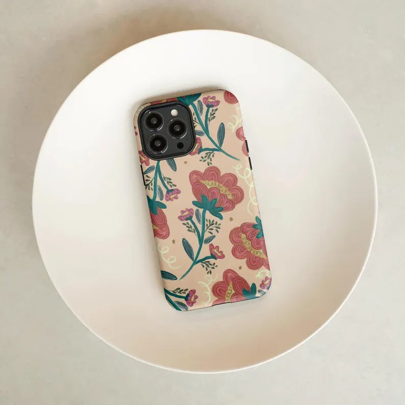 Whimsical Floral Sketch Case