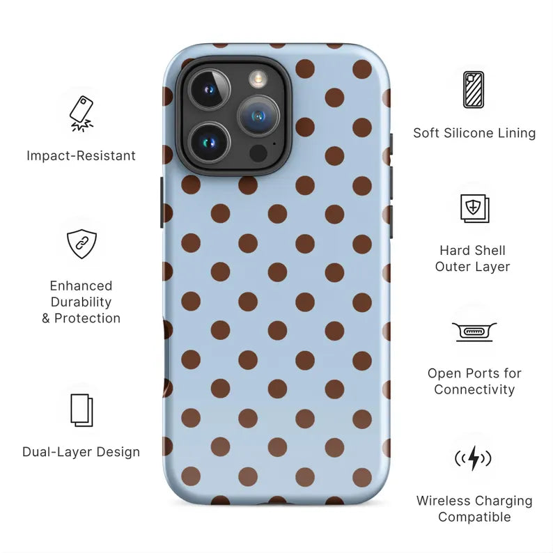 Retro Mocha Dot Case
